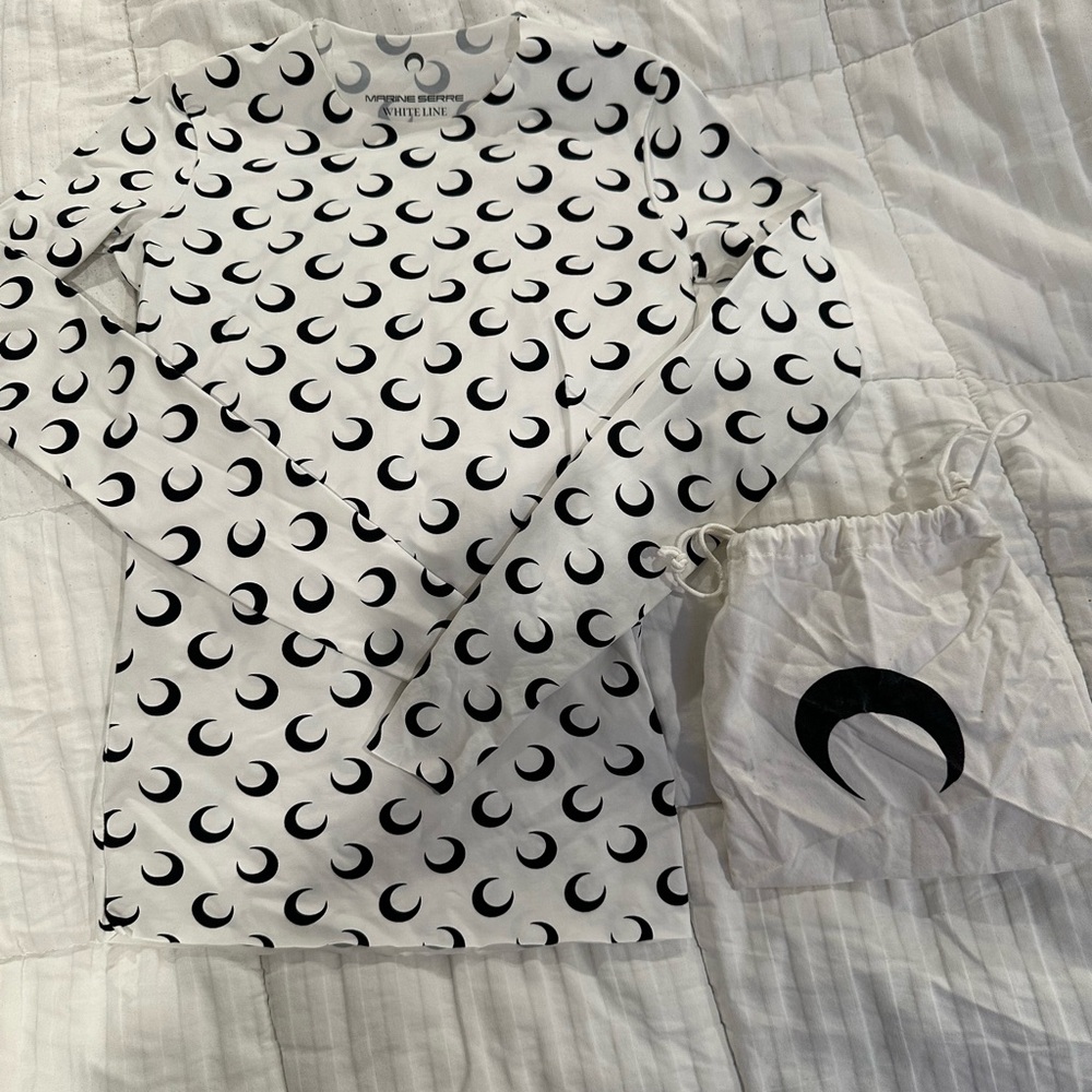 Marine Serre, new season, XS Crescent Moon-print shirt.